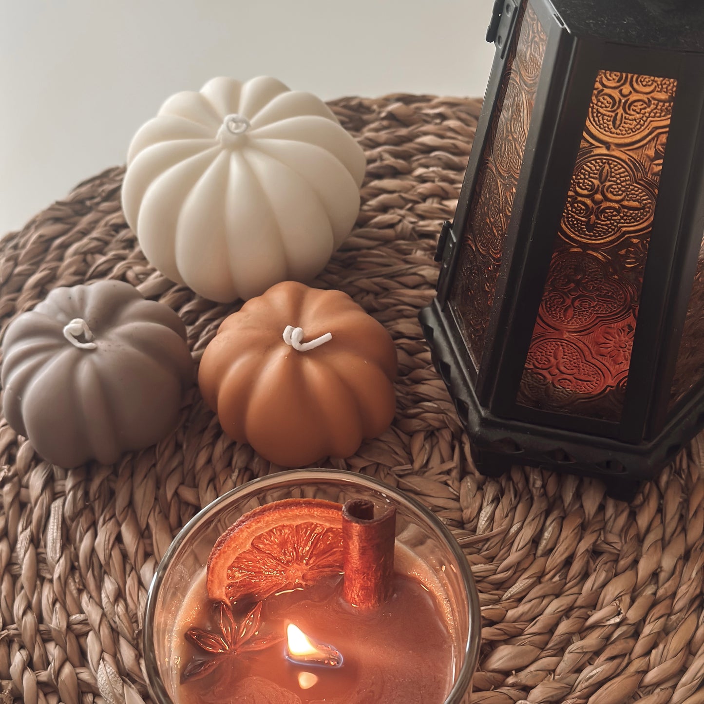 Autumn Pumpkin Candle Set