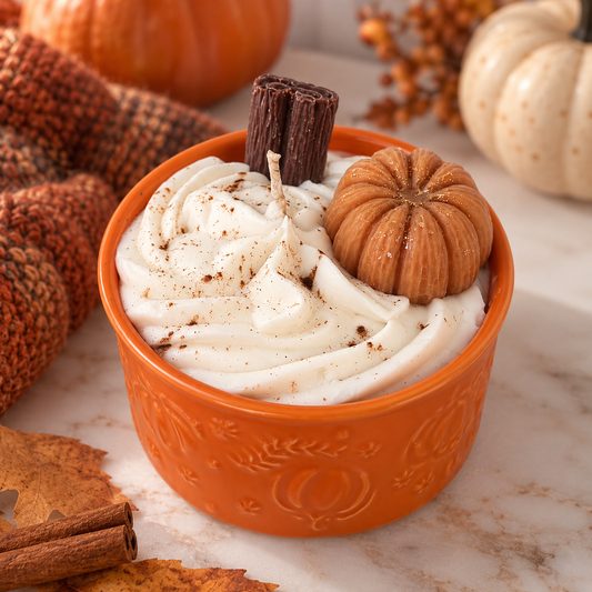 Pumpkin Soufflé Dessert Candle